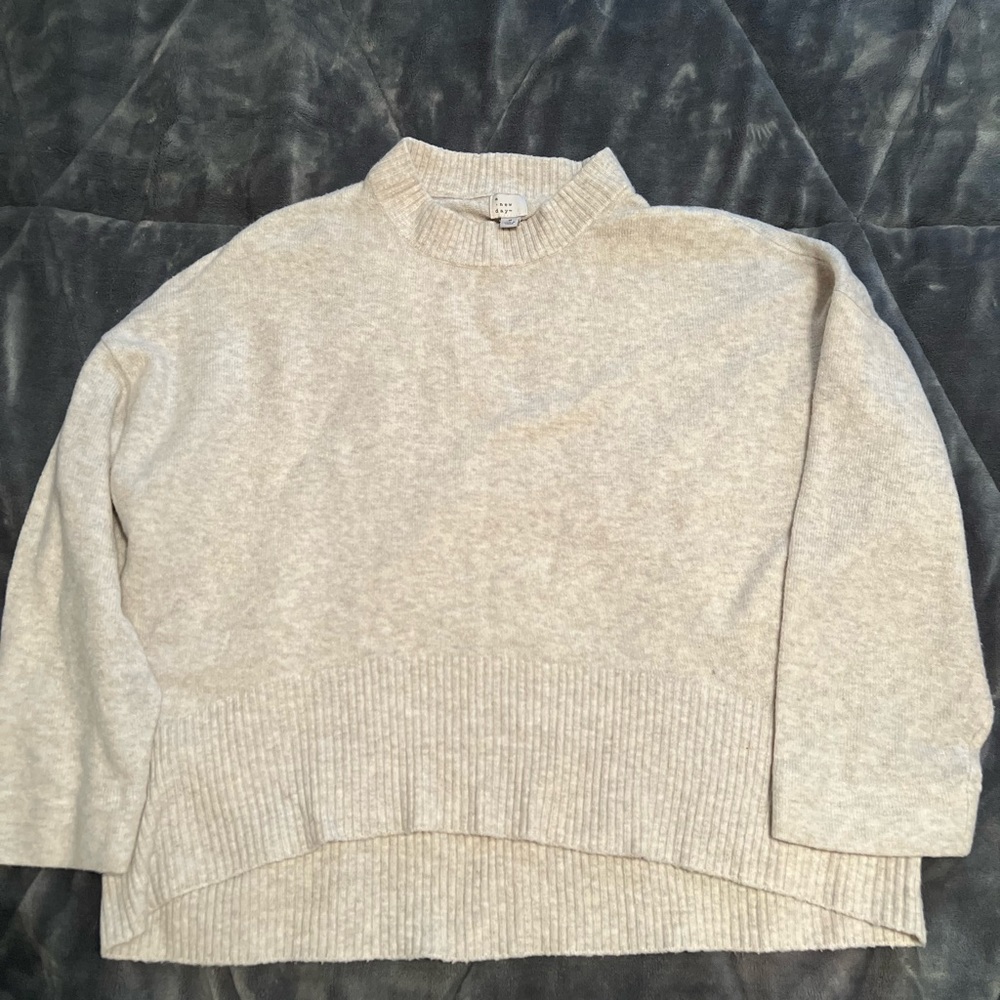 Beige sweater—- medium